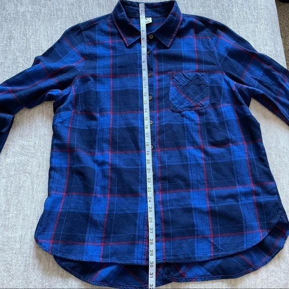 D/C Jean  Blue Red Plaid Long Sleeve Shirt Sz 1X - Picture 13 of 13